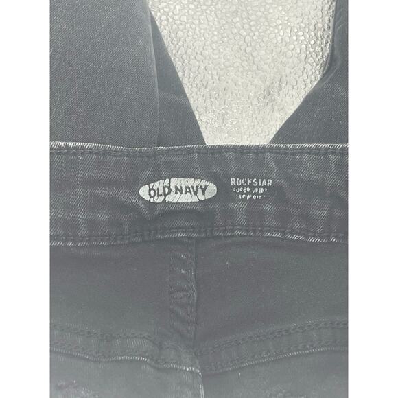 Old Navy Black Wash Denim Rockstar Skinny Jeans Women's Size 4 - Picture 6 of 7